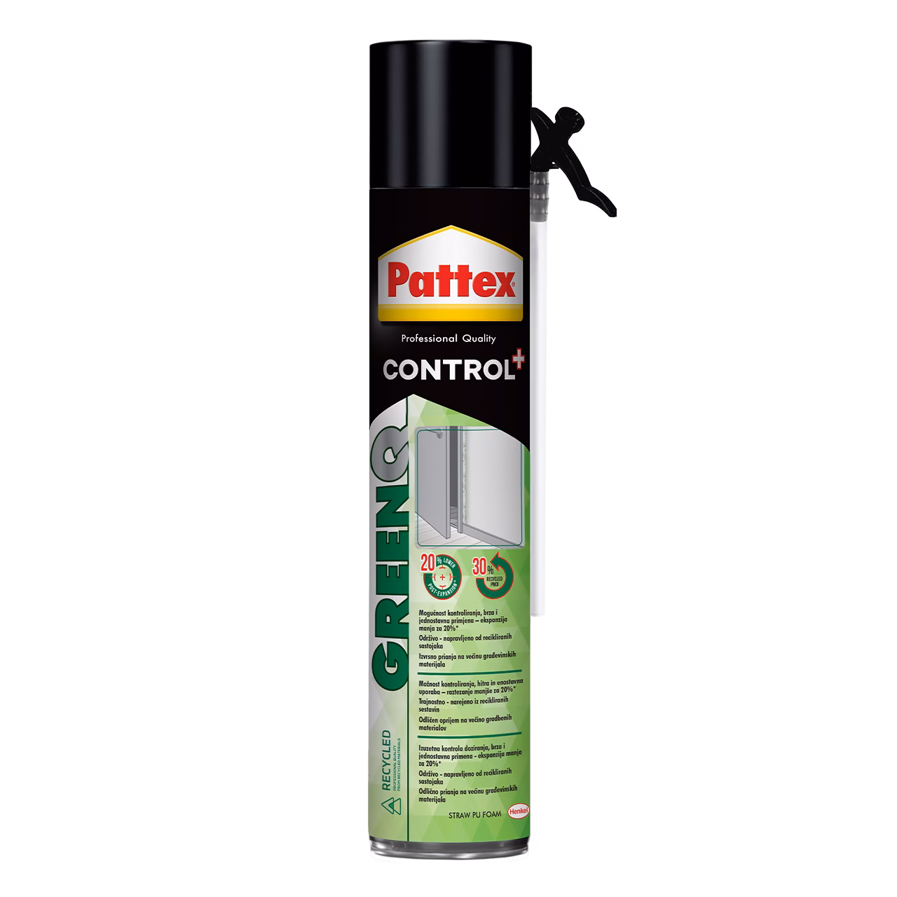 Pattex GreenQ PU pena - slamčica 650 ml