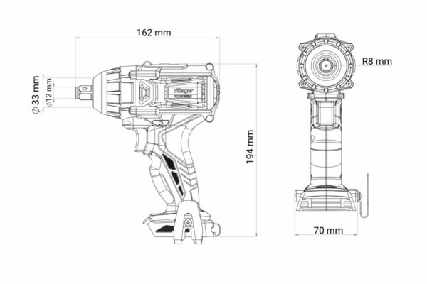 Fuse akumulatorski brushless udarni odvrtač VLP 5320-2BSC - Slika 18