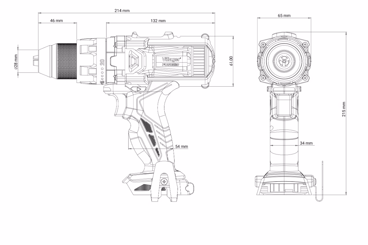 Fuse akumulatorska bušilica VLP 5220-2BSC - Slika 28