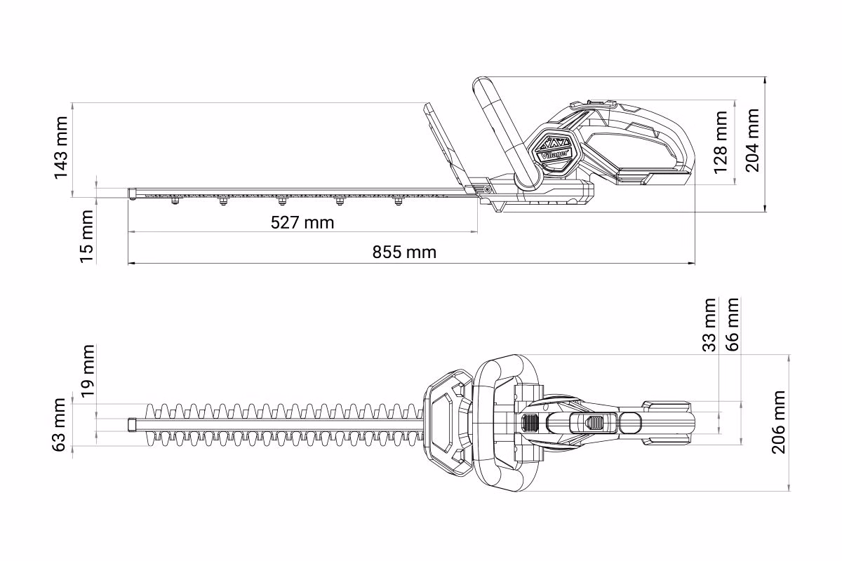 FUSE akumulatorski trimer za živu ogradu VHT 4420-1BCB - Slika 16
