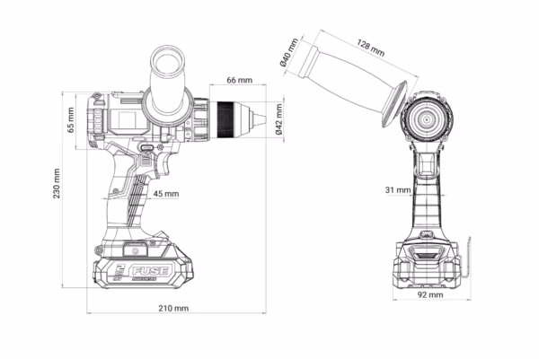 Fuse akumulatorska brushless udarna bušilica VPL 8120 - Slika 16