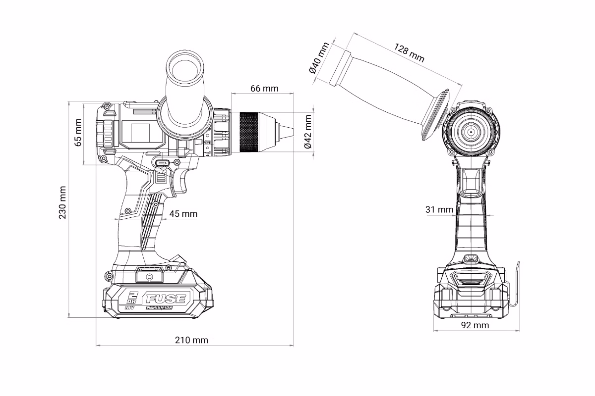 Fuse akumulatorska brushless udarna bušilica VPL 8120 - Slika 16