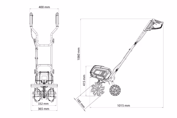 FUSE akumulatorski kultivator VCT 3640 - Slika 10